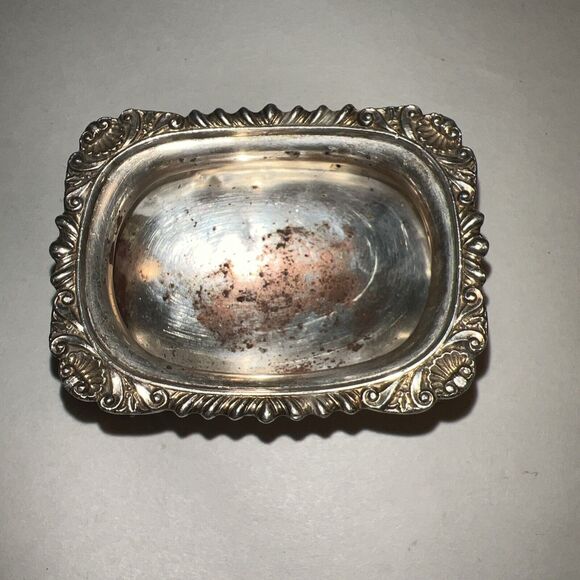 Silver Plated Salt Cellar England Mark S over M Mark Vintage - Picture 7 of 12